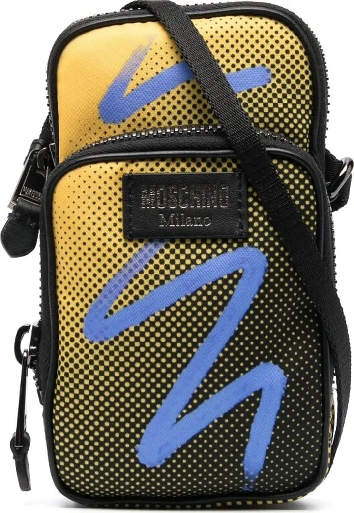 Logo-Patch Stripe-Pattern Phone Case