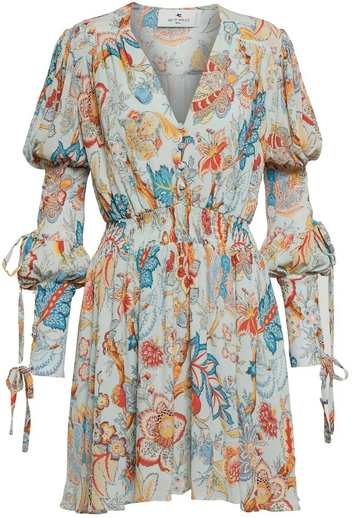 Floral crepe minidress