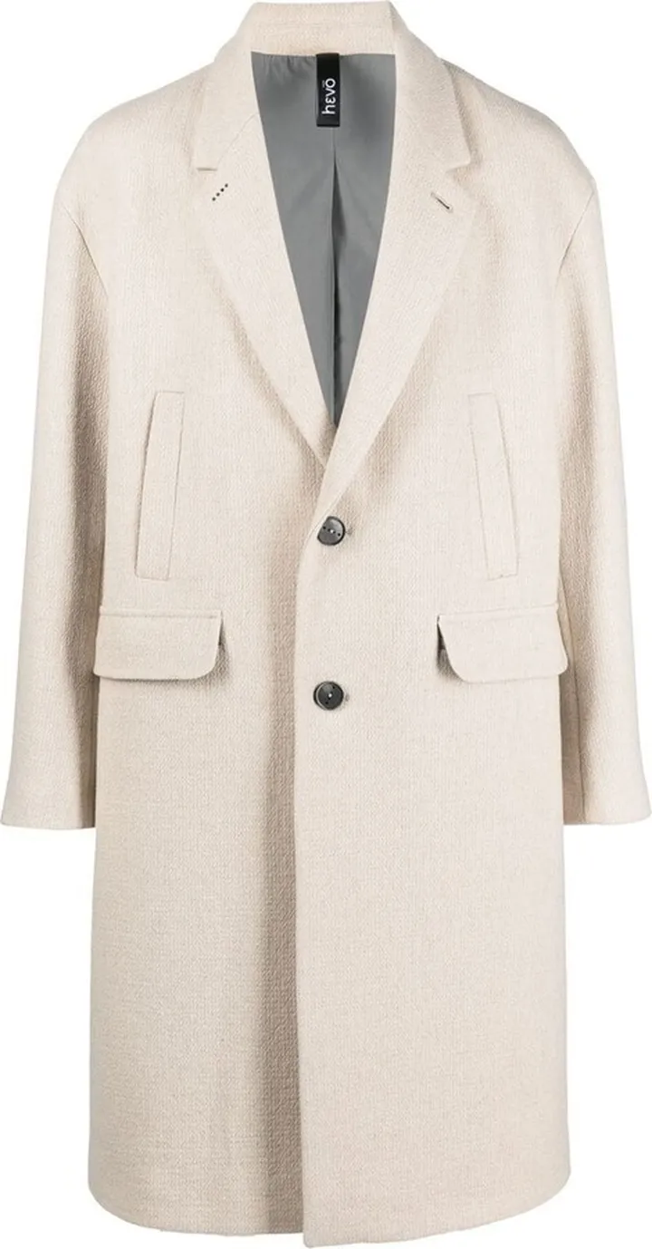 Single-Breasted Wool-Blend Coat