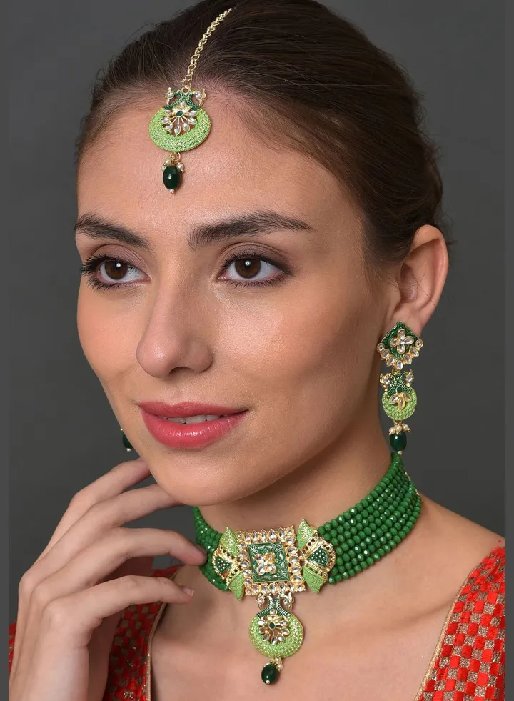 Kundan Gold Plated Necklace Set
