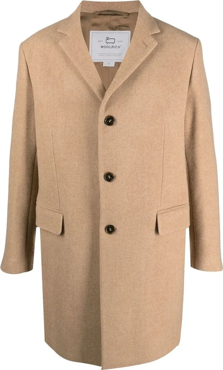 Classic single-breasted wool coat
