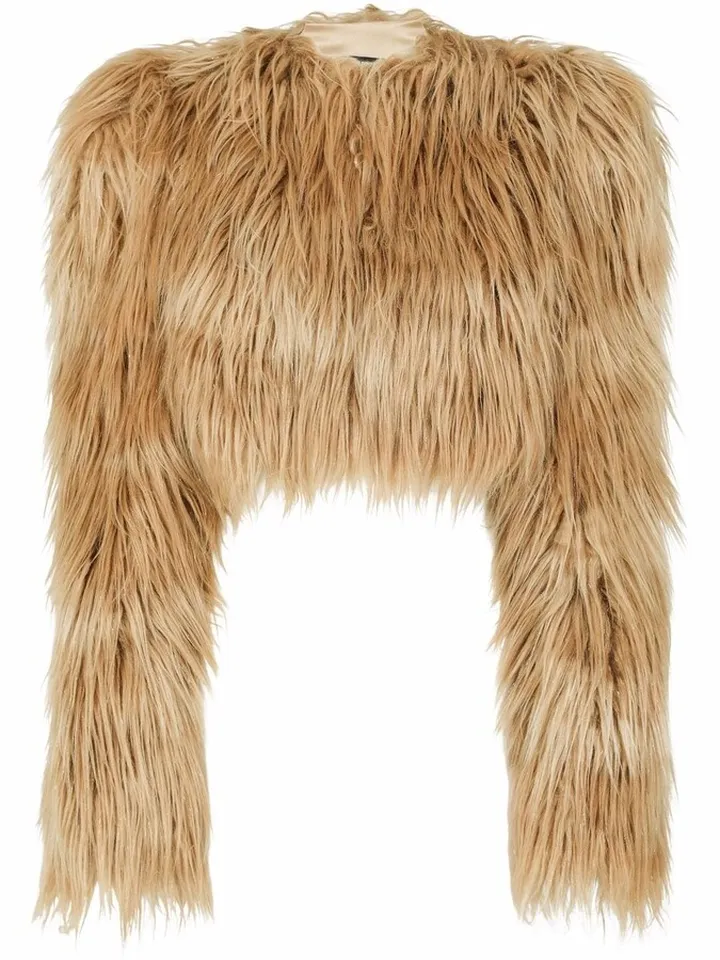 Faux-Fur Cropped Jacket