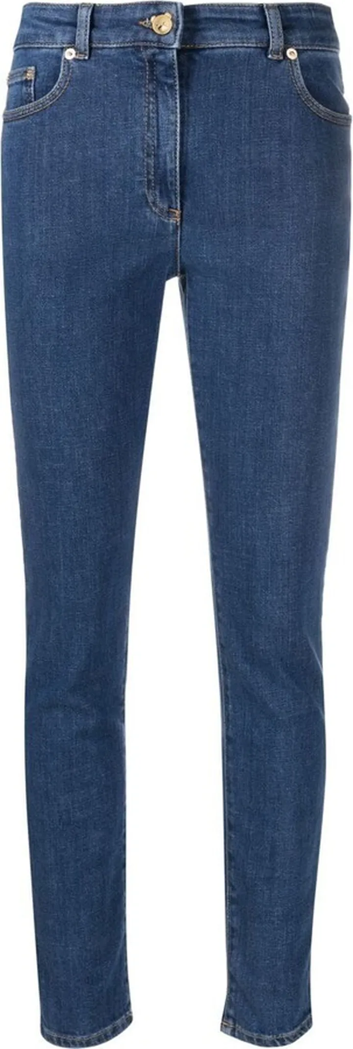 Teddy Bear-detail slim-fit jeans