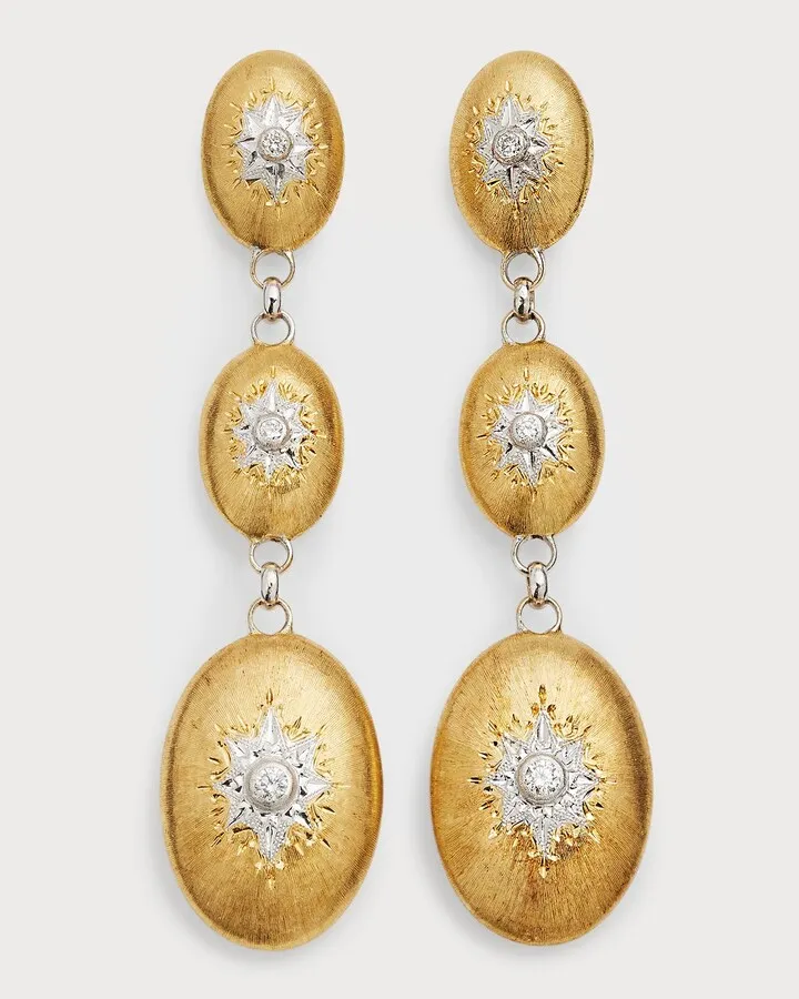 18K Yellow and White Gold Macri Earrings