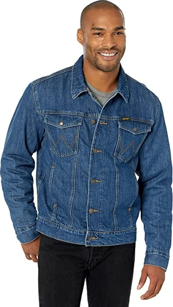 Wrangler Denim Jacket (Storm Blue) Men's Clothing