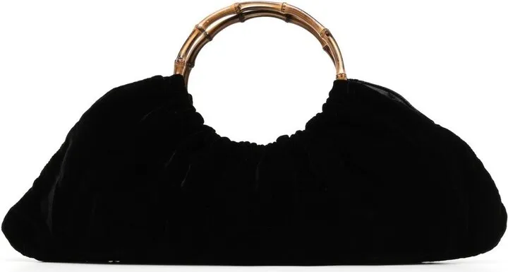 Velvet Ruched Shoulder Bag