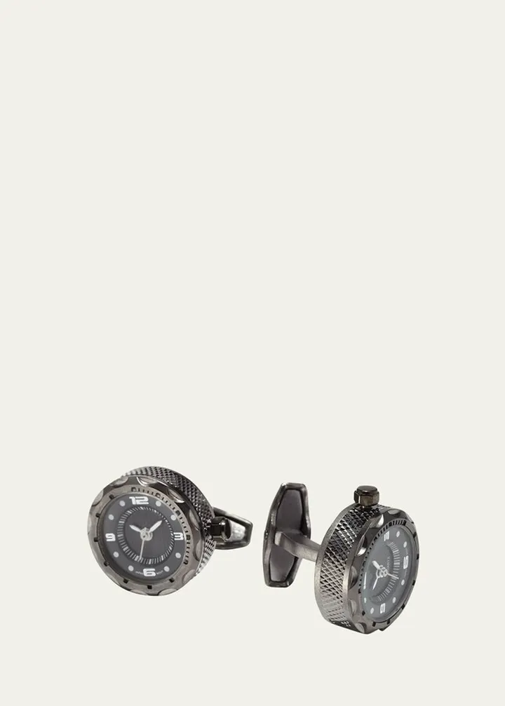 Sterling Silver Watch Cuff Links
