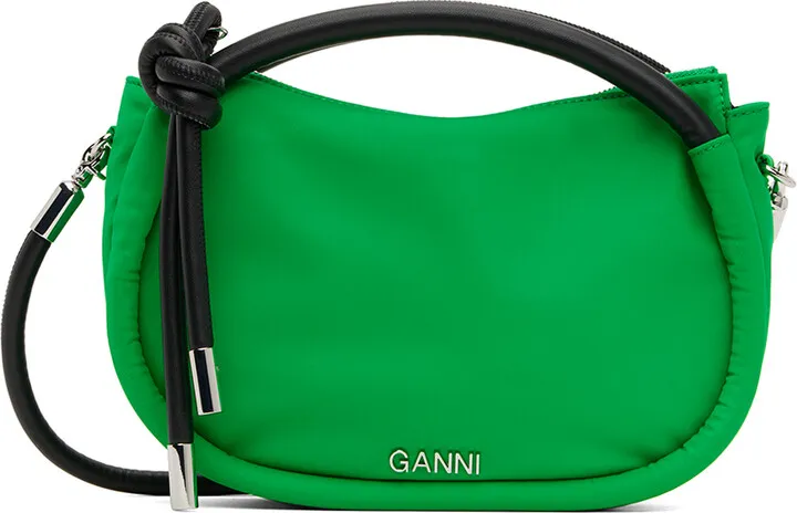 GANNI Green Mini Knot Bag