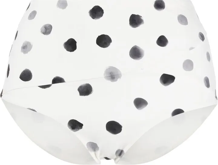 High-Waisted Polka-Dot Bikini Briefs