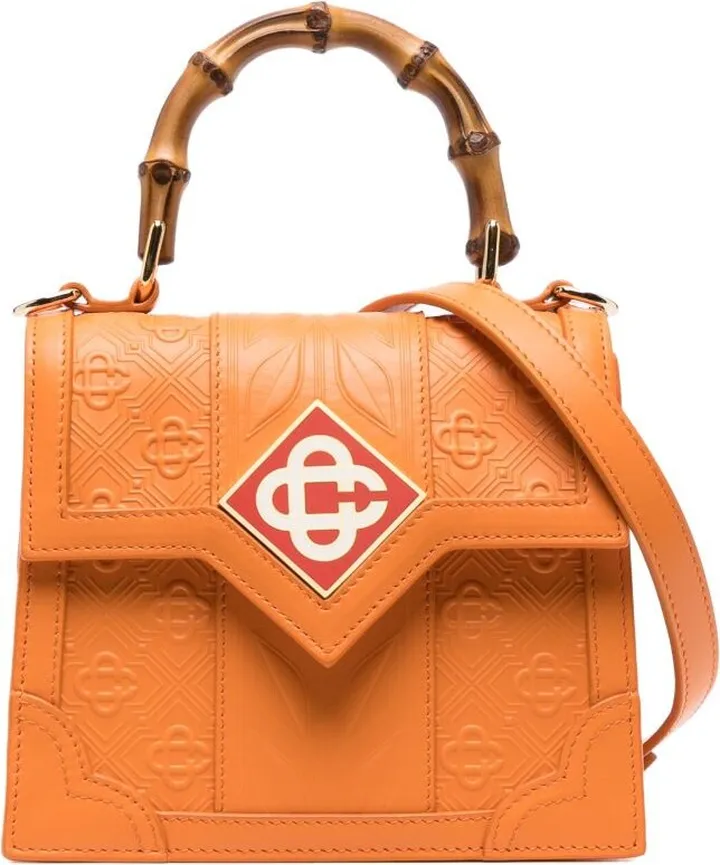 Orange Jeanne Embossed Leather Mini Bag