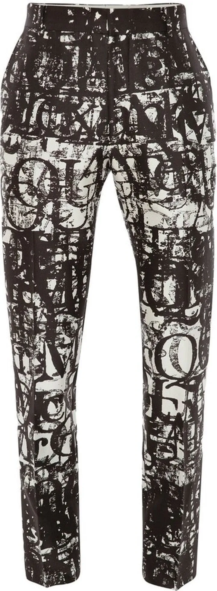 Graphic-Print Tapered-Trousers