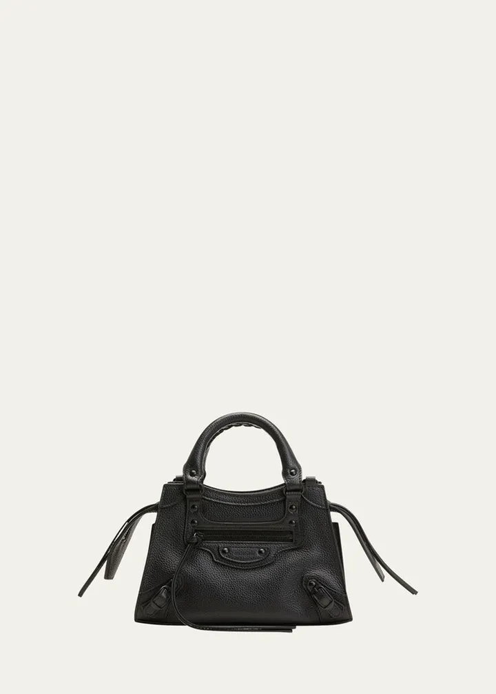 Neo Classic City Mini Pebbled Leather Satchel Bag