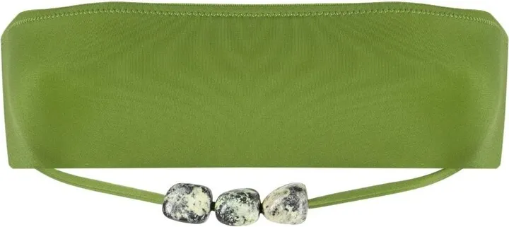 Crystal Strap Bandeau bikini top