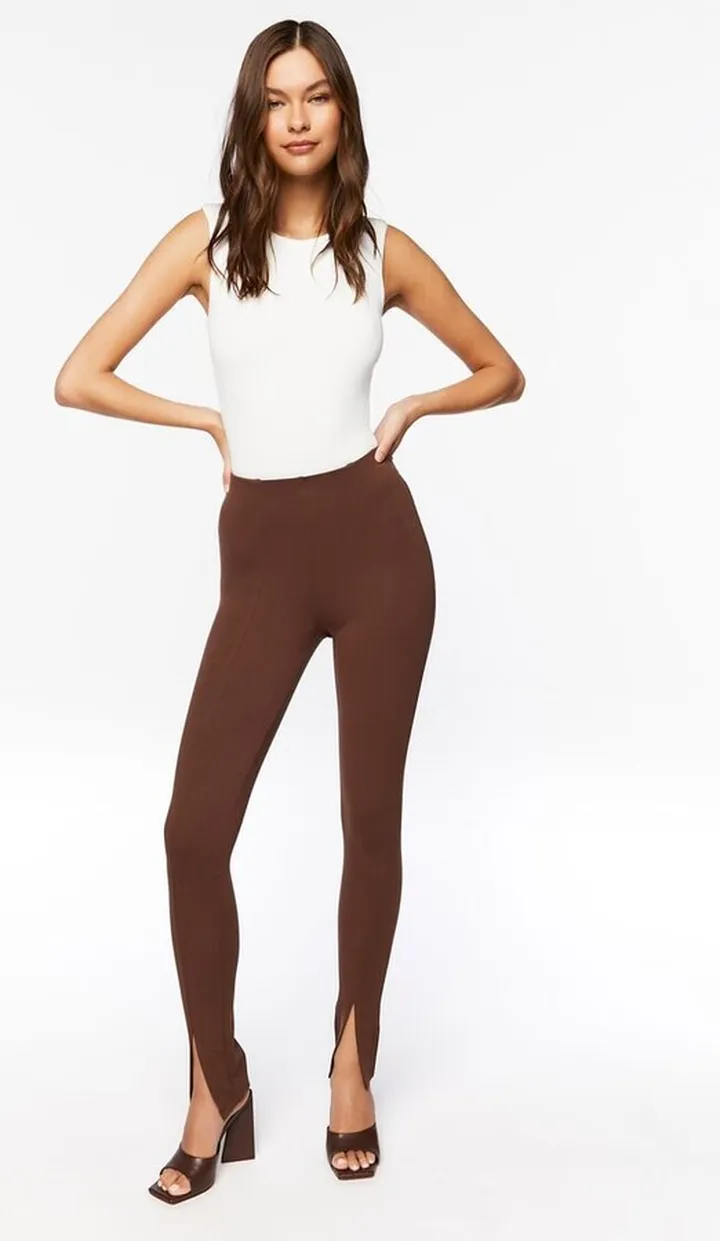 Split-Hem Skinny Pants