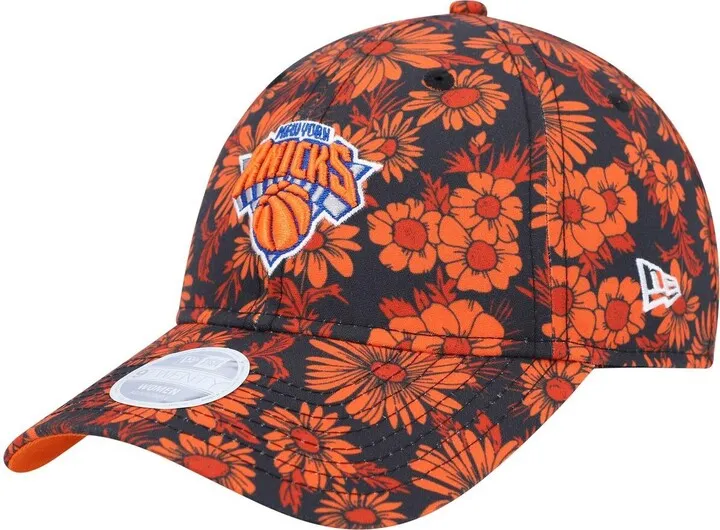 Women's New Era Orange New York Knicks Blossom 2.0 9TWENTY Adjustable Hat