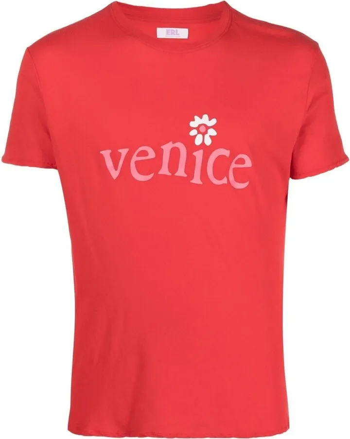 slogan-print short-sleeve T-shirt