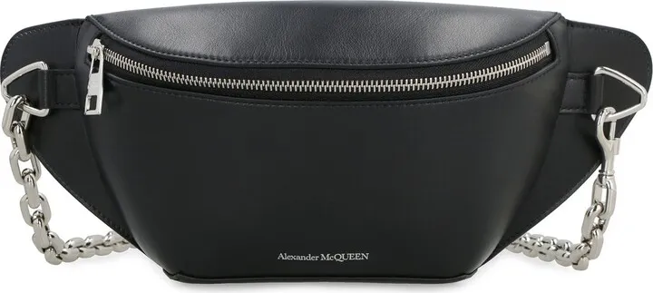 Alexander McQueen Logo Printed Biker Belt Bag