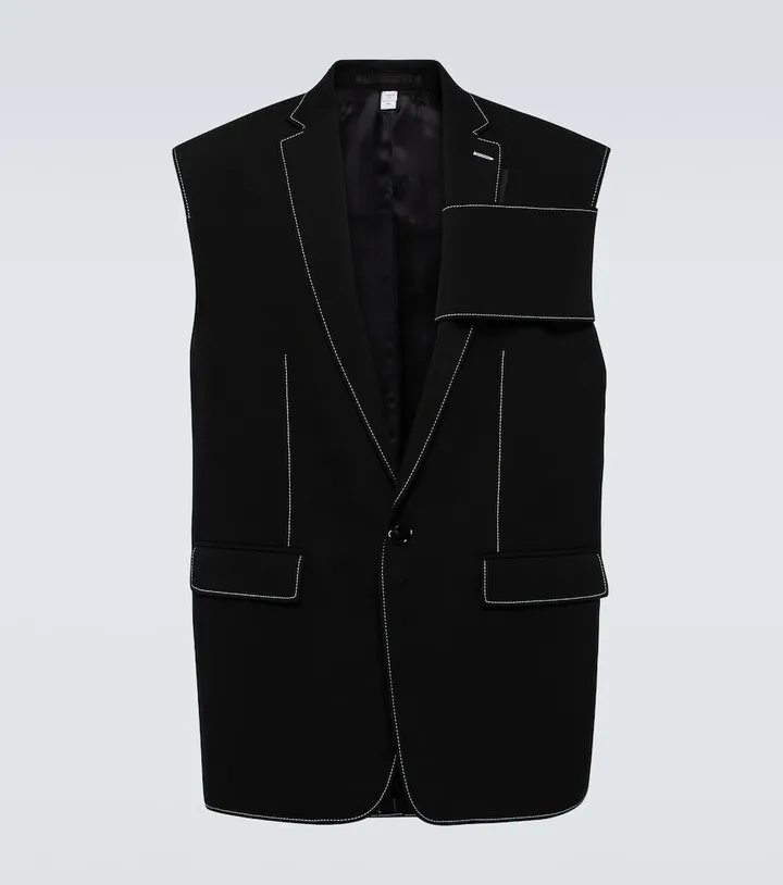 Wool tailored vest