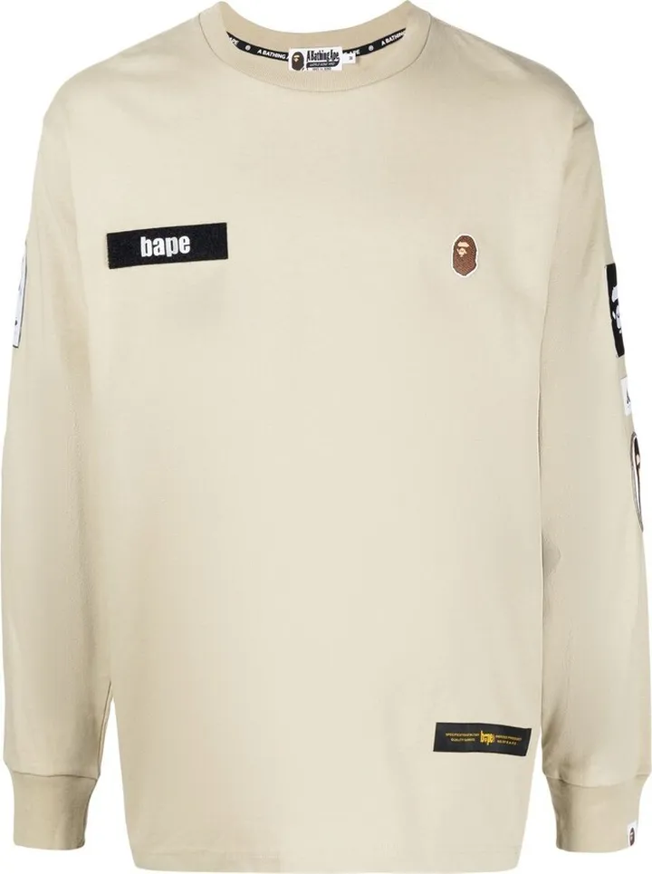 logo patchwork long-sleeve T-shirt