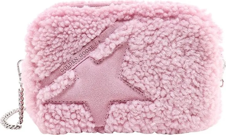 Golden Goose Deluxe Brand Fur Star Patch Shoulder Bag