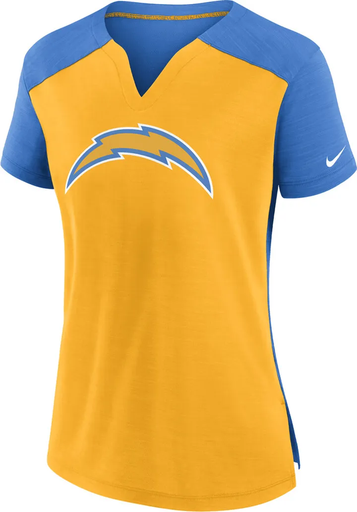 Nike Women's Dri-FIT Exceed (NFL Los Angeles Chargers) T-Shirt in Blue