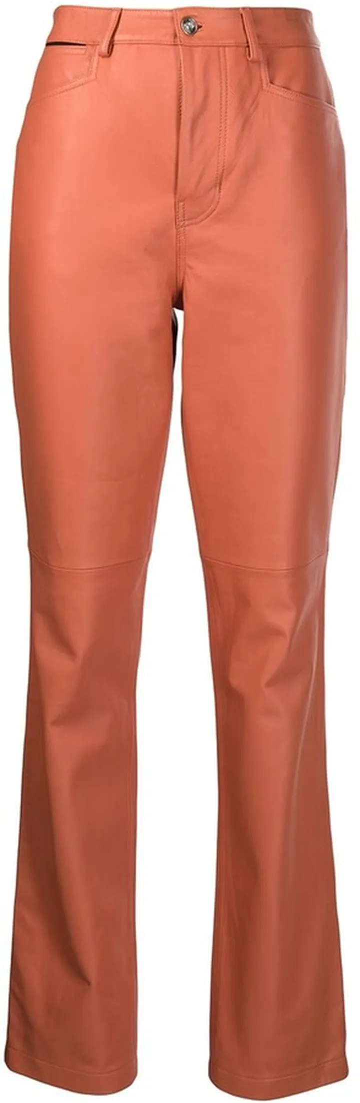 Straight-Leg Leather Trousers
