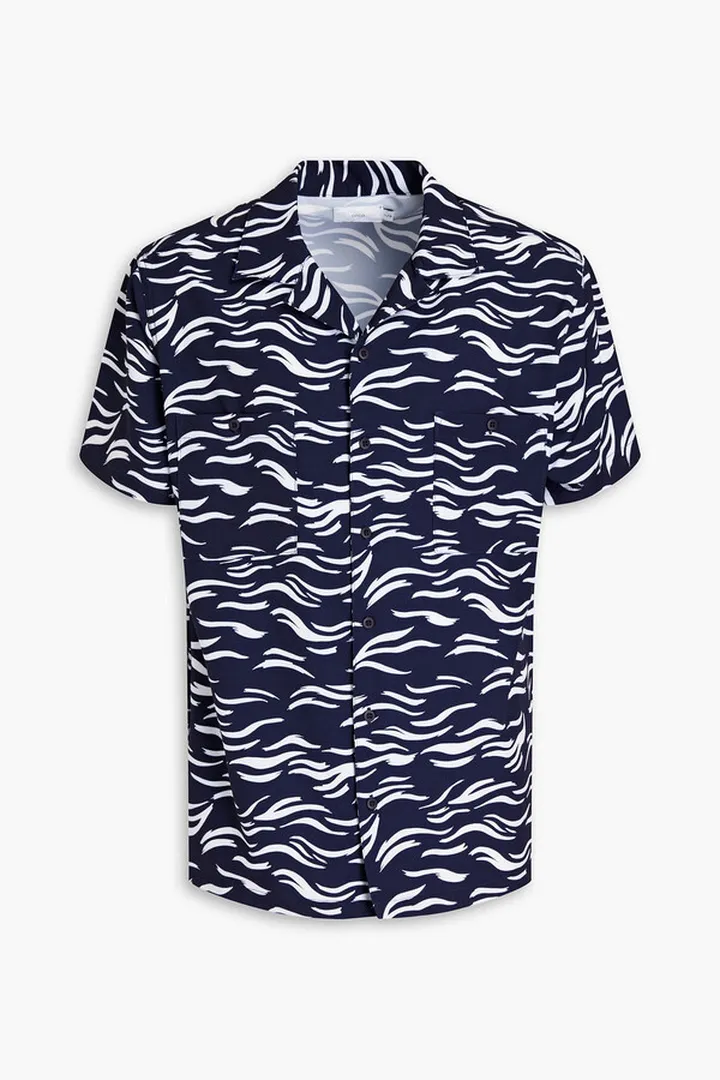 Printed crepe shirt