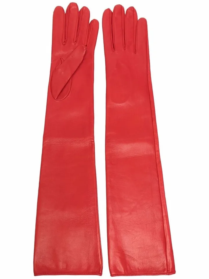 Long Leather Gloves