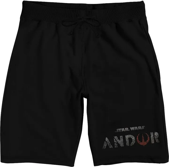 Star Wars: Andor Logo Men’s Black Sleep Pajama Shorts-Medium