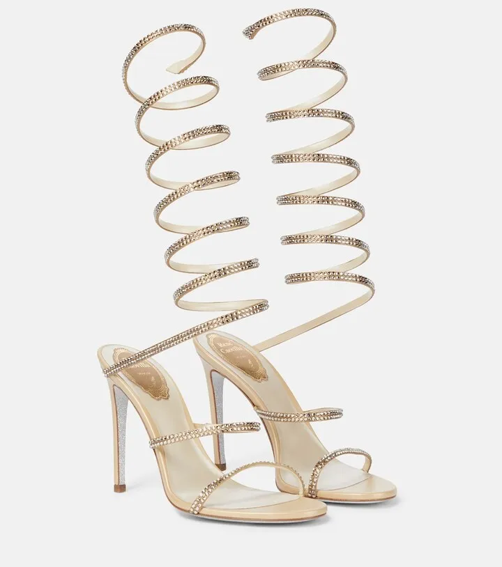 Cleo embellished satin sandals