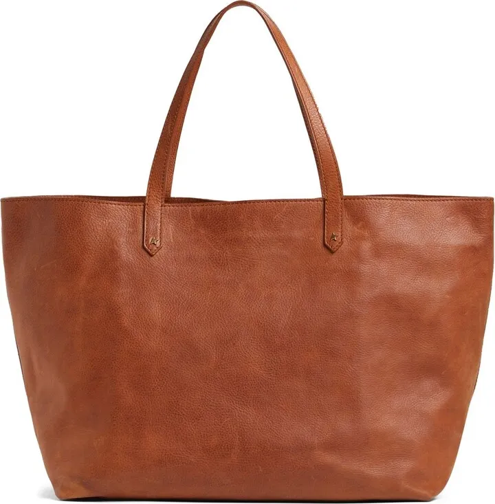 Golden Pasadena shiny leather tote bag