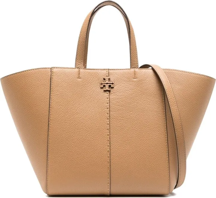 Double T leather tote bag