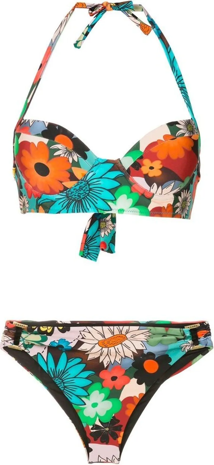 Floral-Print Halterneck Bikini