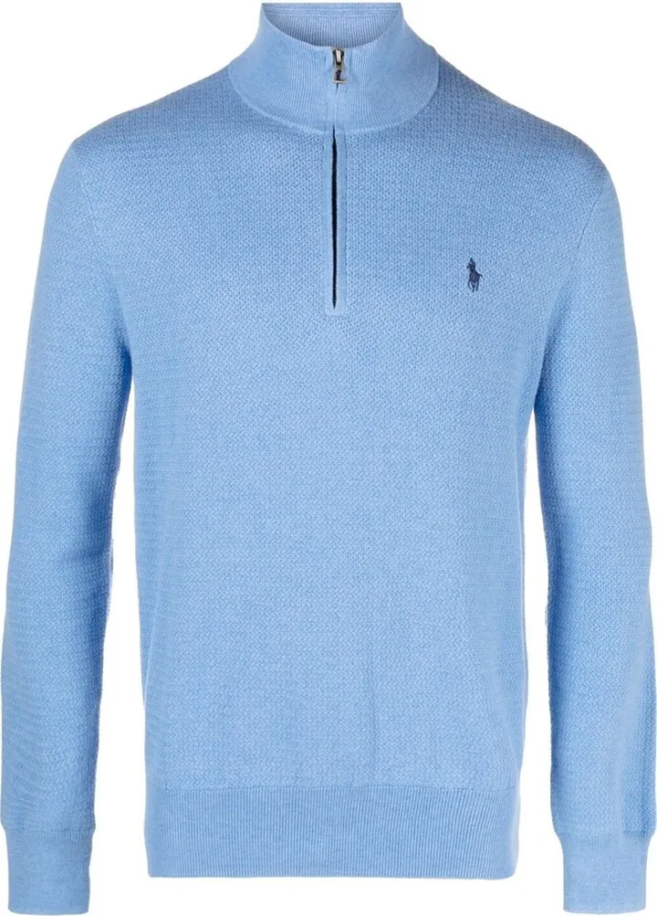 Polo Pony-logo short-zip jumper