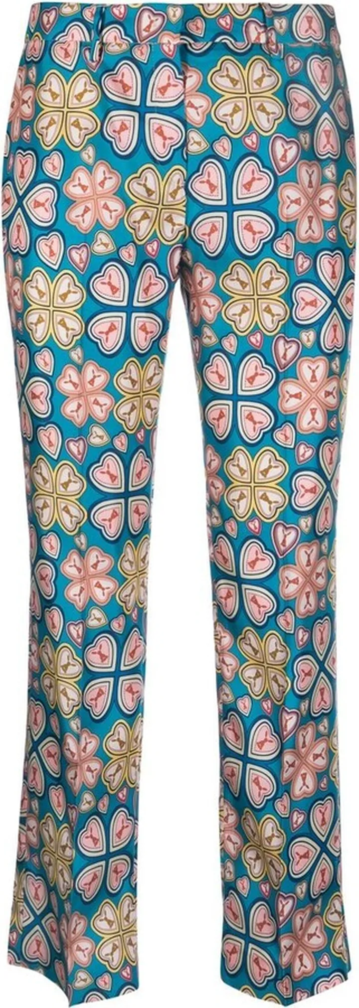 Floral-Print Cropped Trousers