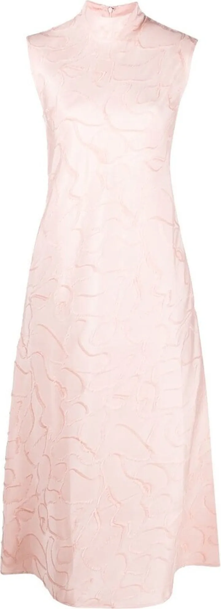Jaxie frayed-detail sleeveless midi dress
