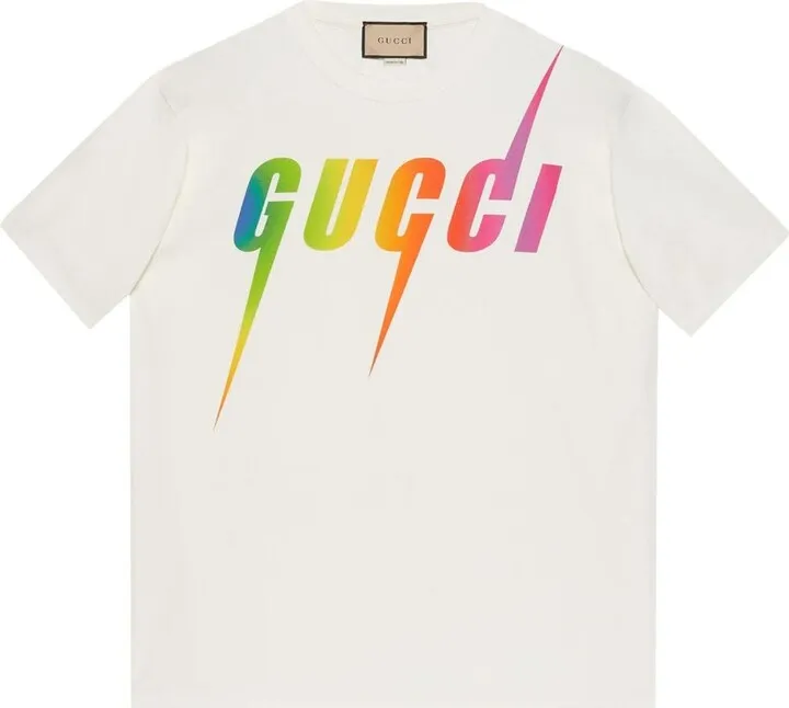 gradient logo-print cotton T-shirt