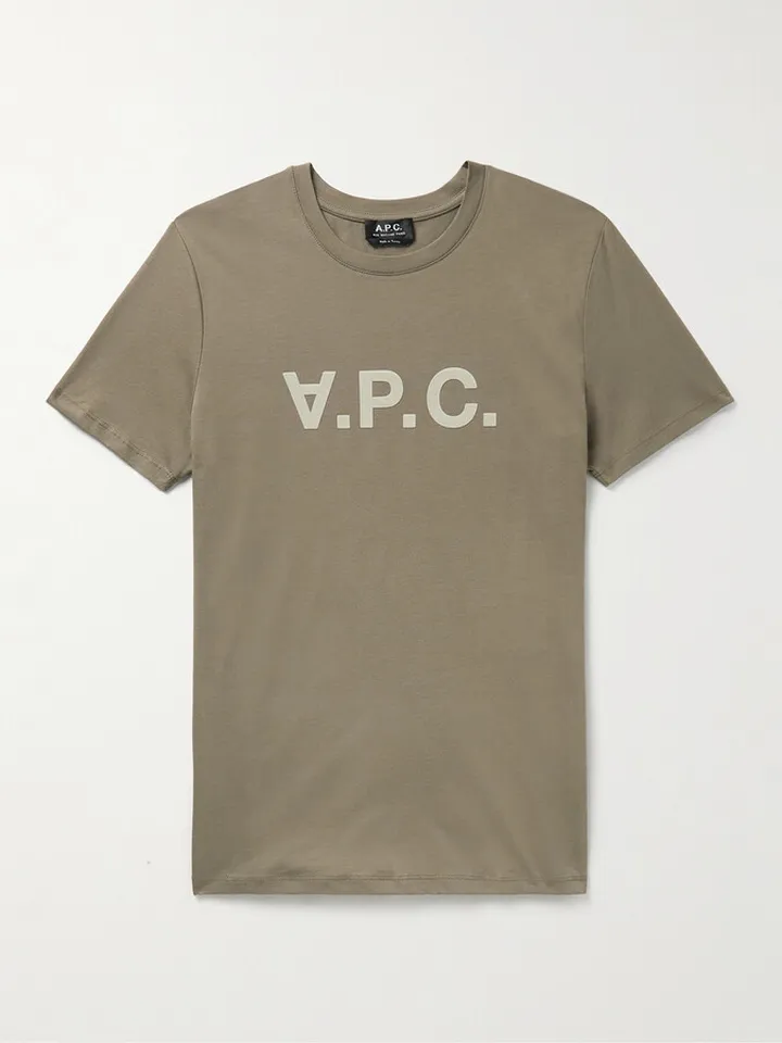 Logo-Flocked Cotton-Jersey T-Shirt