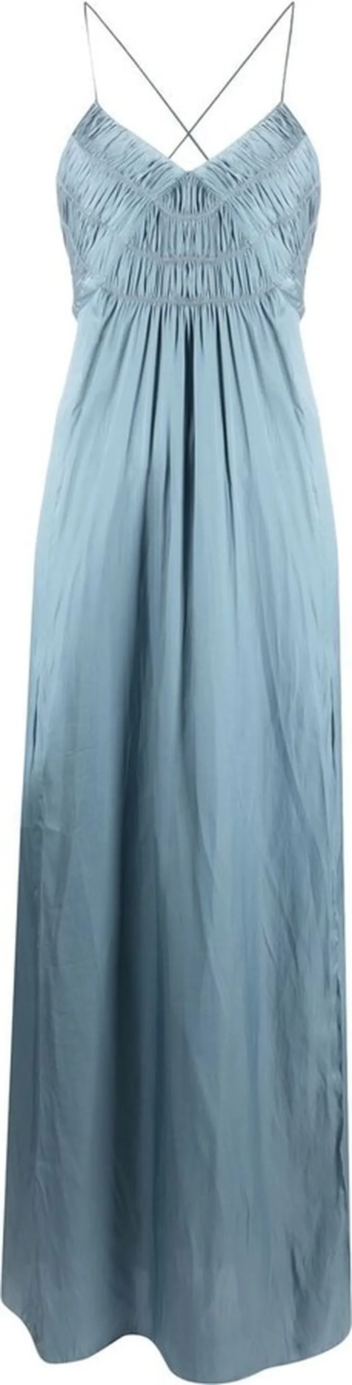 Flared-Detail Sleeveless Midi Dress