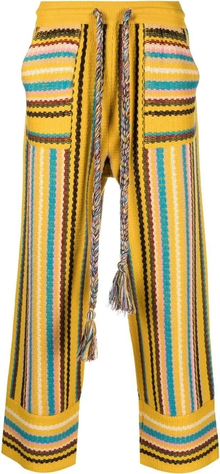 Straight-Leg Knitted Trousers