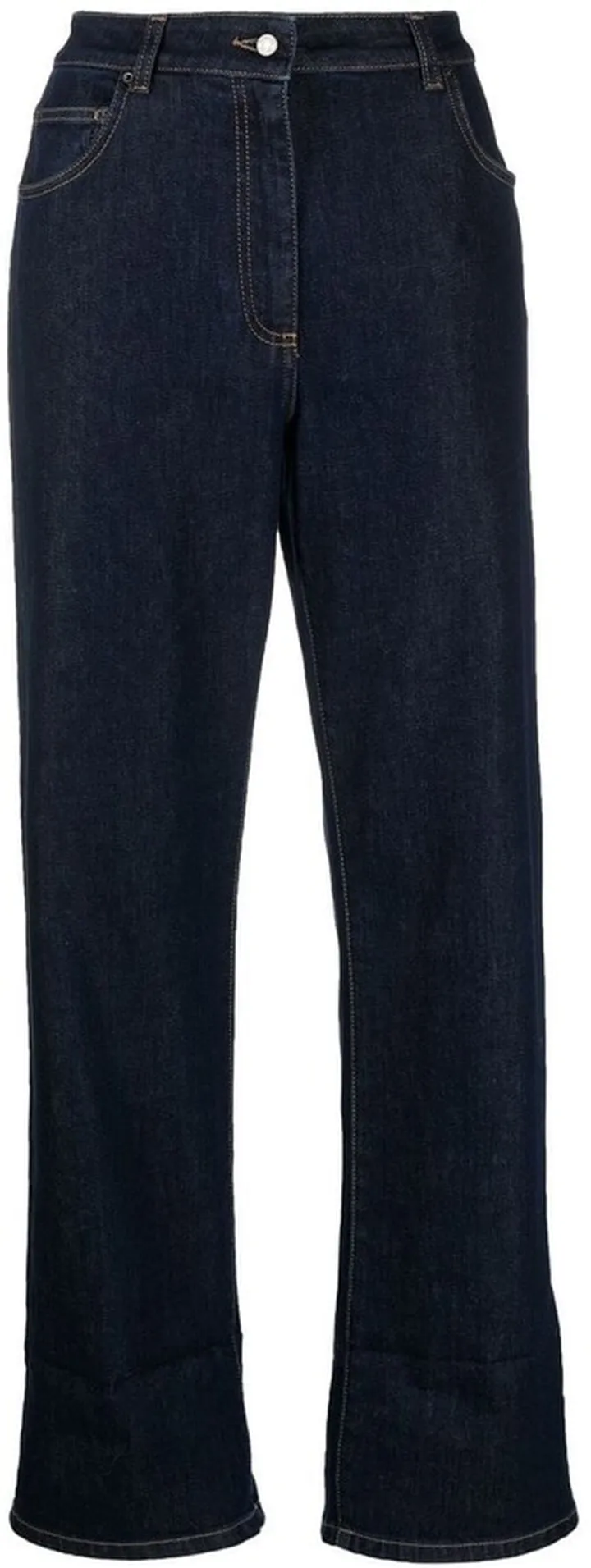 Wide-Leg Cropped Jeans