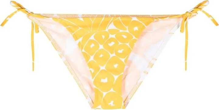 Regal leaf-print bikini bottoms