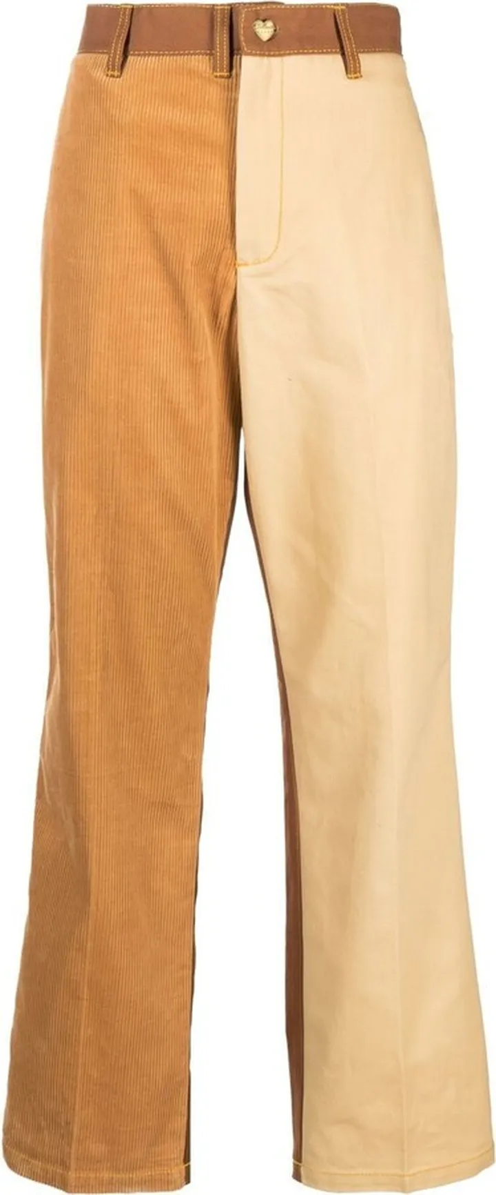 Panelled Straight-Leg Trousers