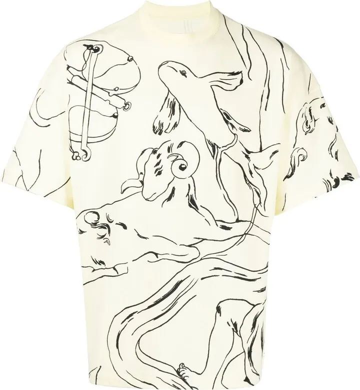 graphic-print short-sleeved T-shirt