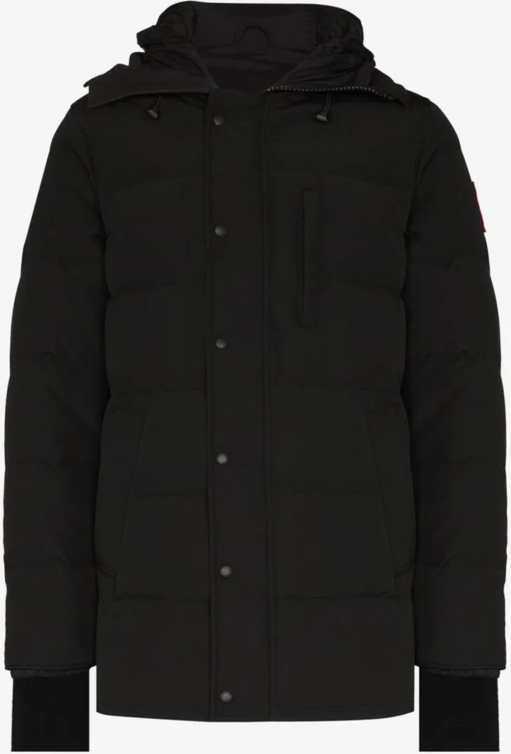 Black Carson Hooded Parka Coat