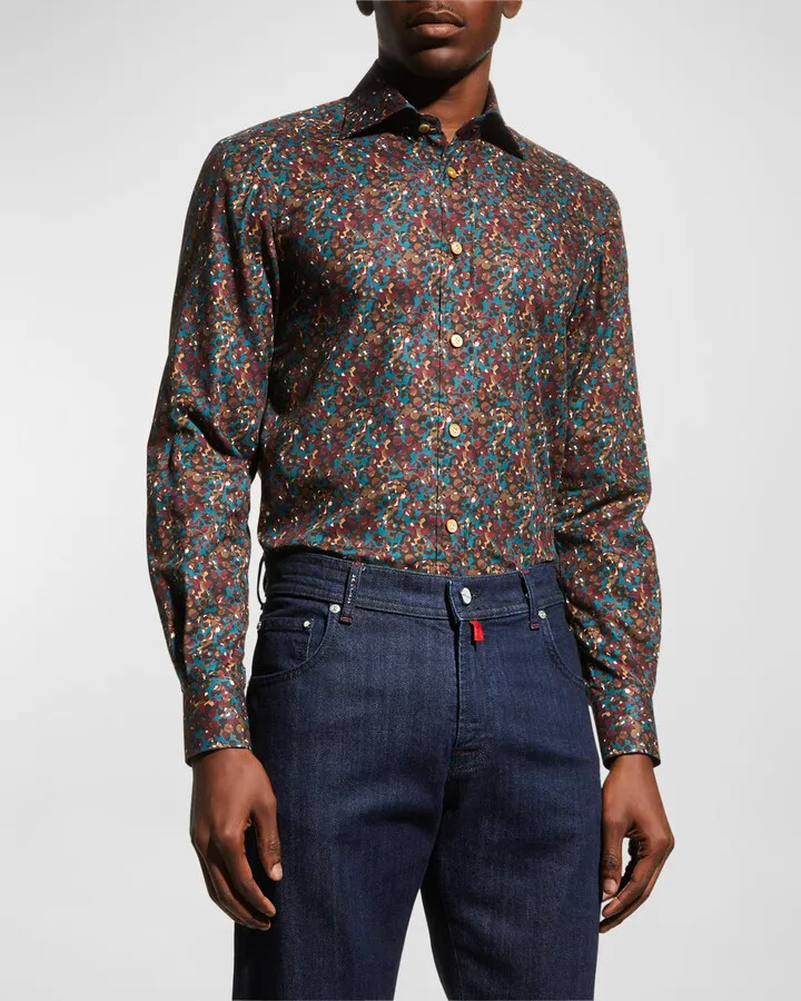Men's Abstract Print Sport Shirt