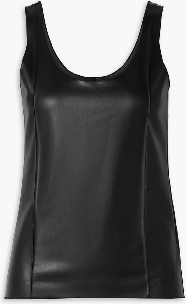 Faux leather tank