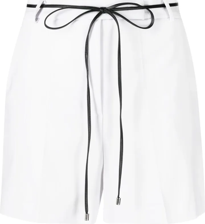 High-Waisted Self-Tie Shorts
