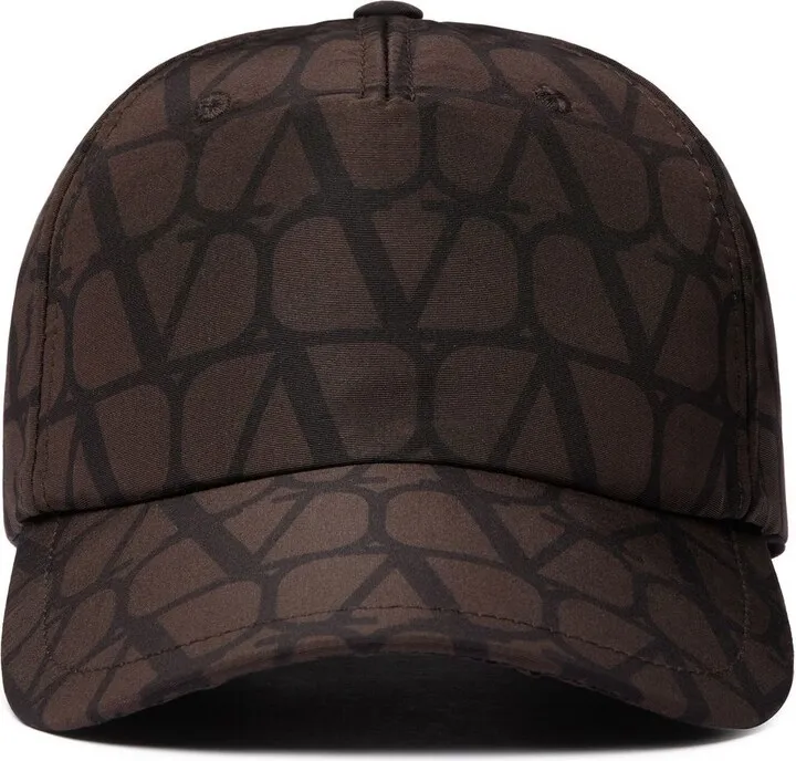 VLogo-print baseball cap