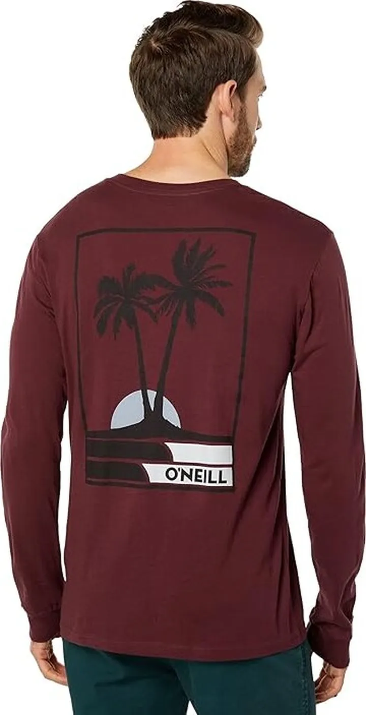 O'Neill Split Endz Long Sleeve Tee (Burgundy) Men's Clothing